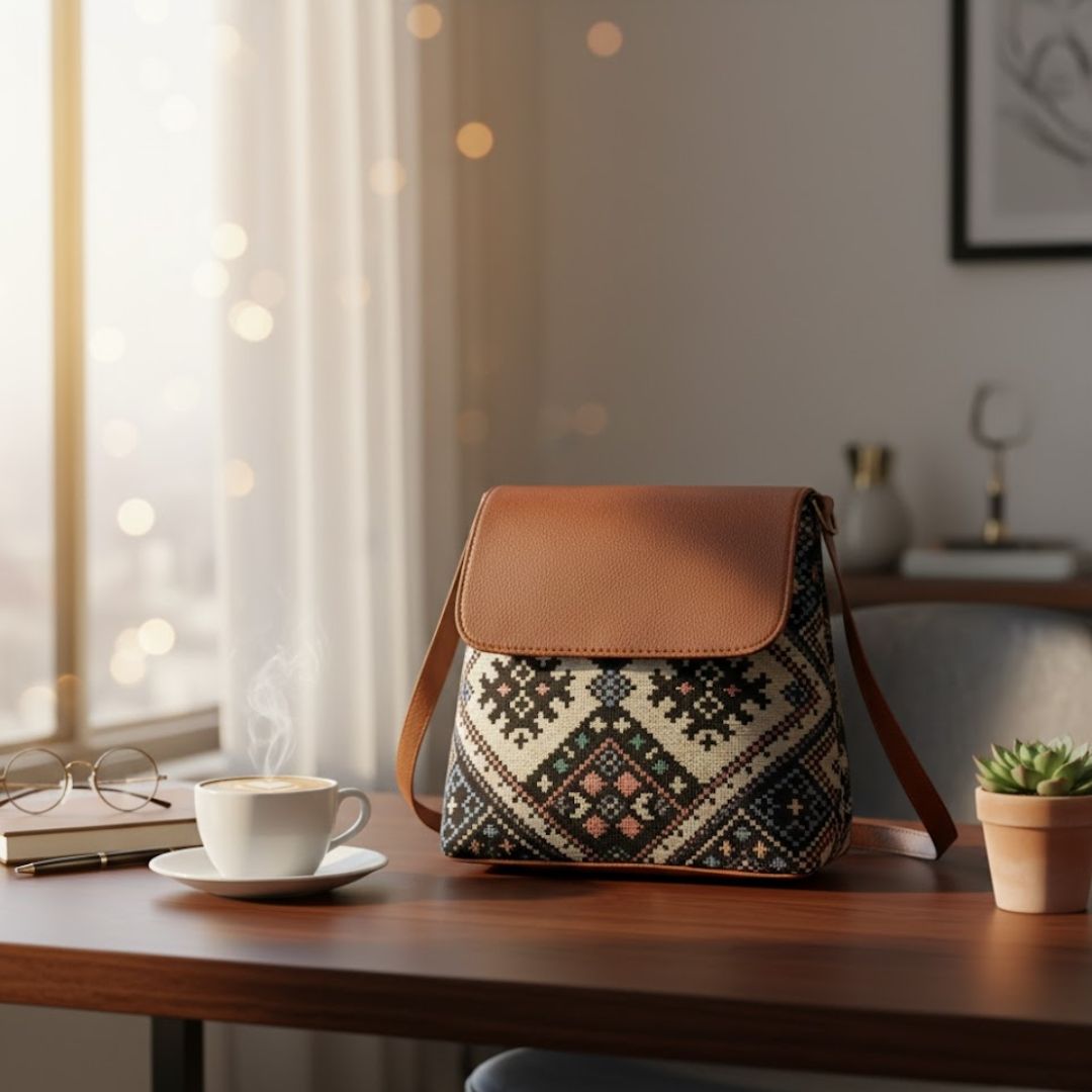 Stylish Leather Flap Sling Bag for Everyday Use 152